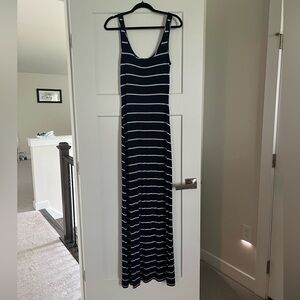 Tart Navy Blue & White Stripe Maxi Dress